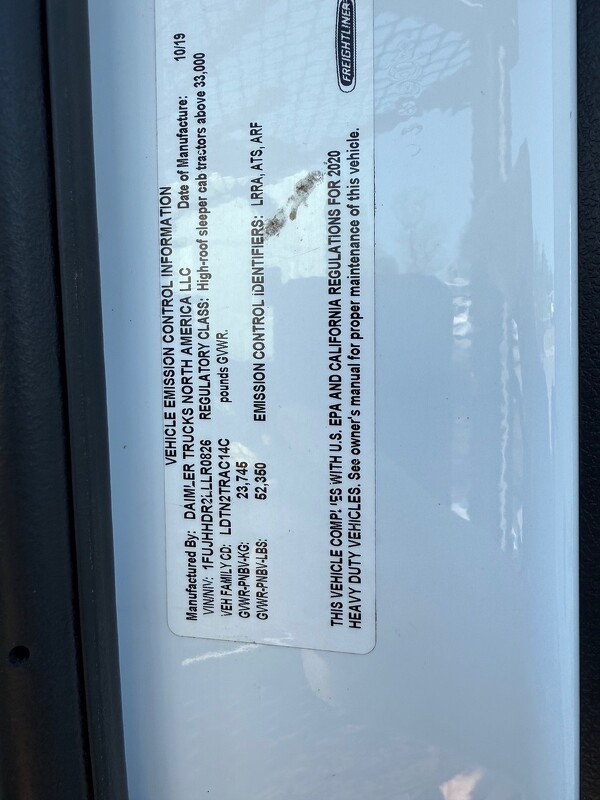 FREIGHTLINER CASCADIA 126SLP 2020