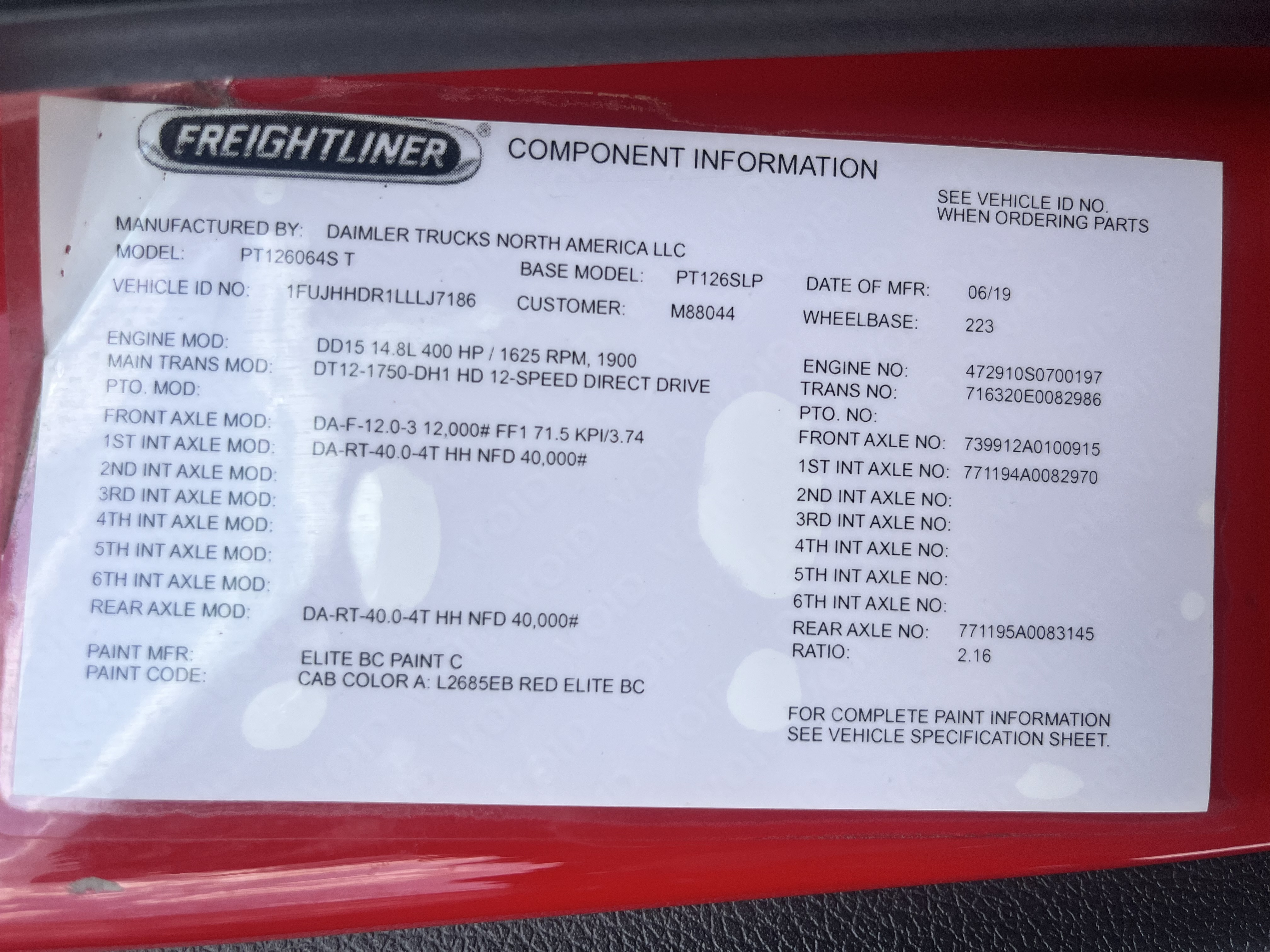 2020 FREIGHTLINER CASCADIA 126SLP - image 23