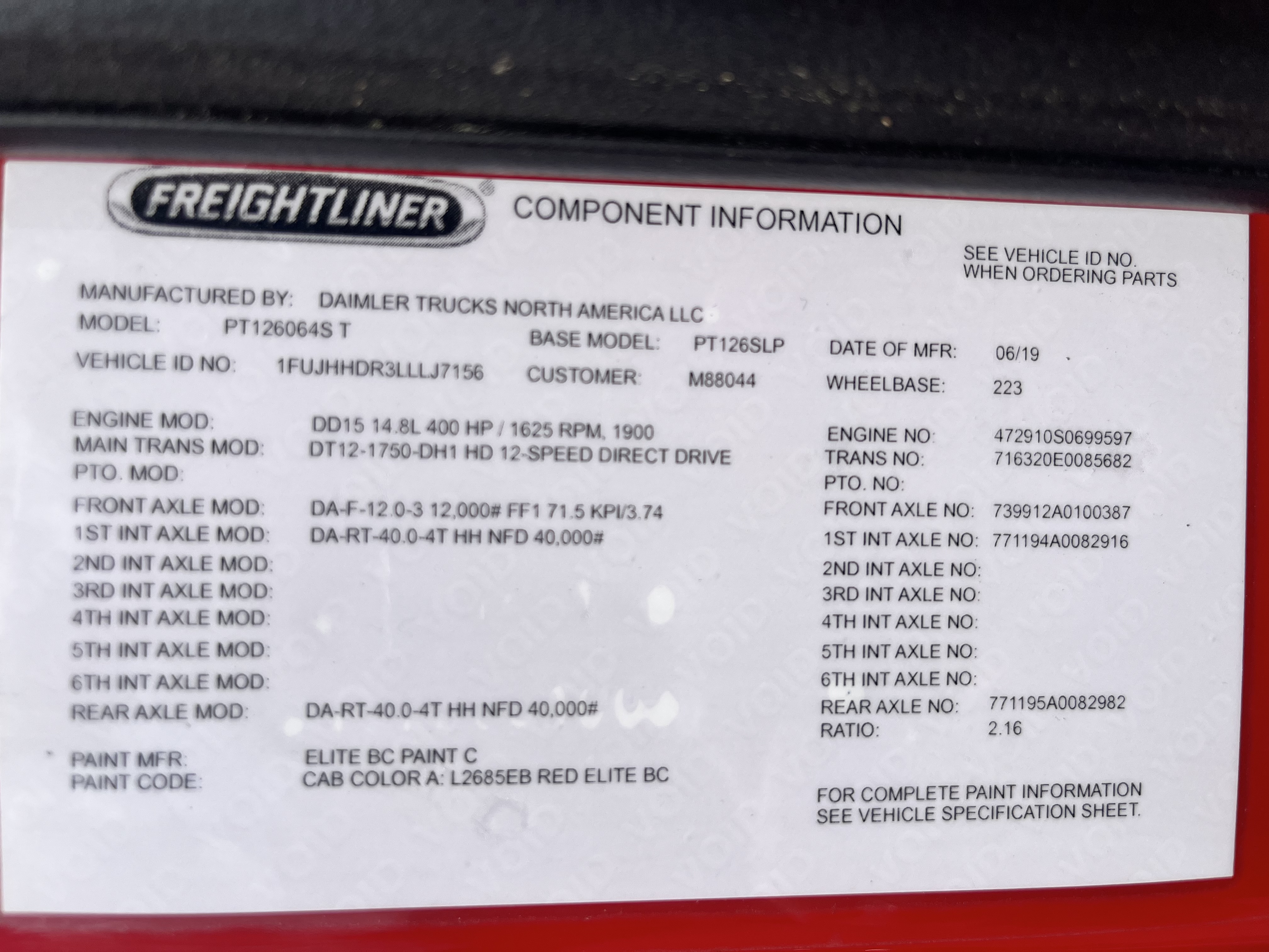 2020 FREIGHTLINER CASCADIA 126SLP - image 20