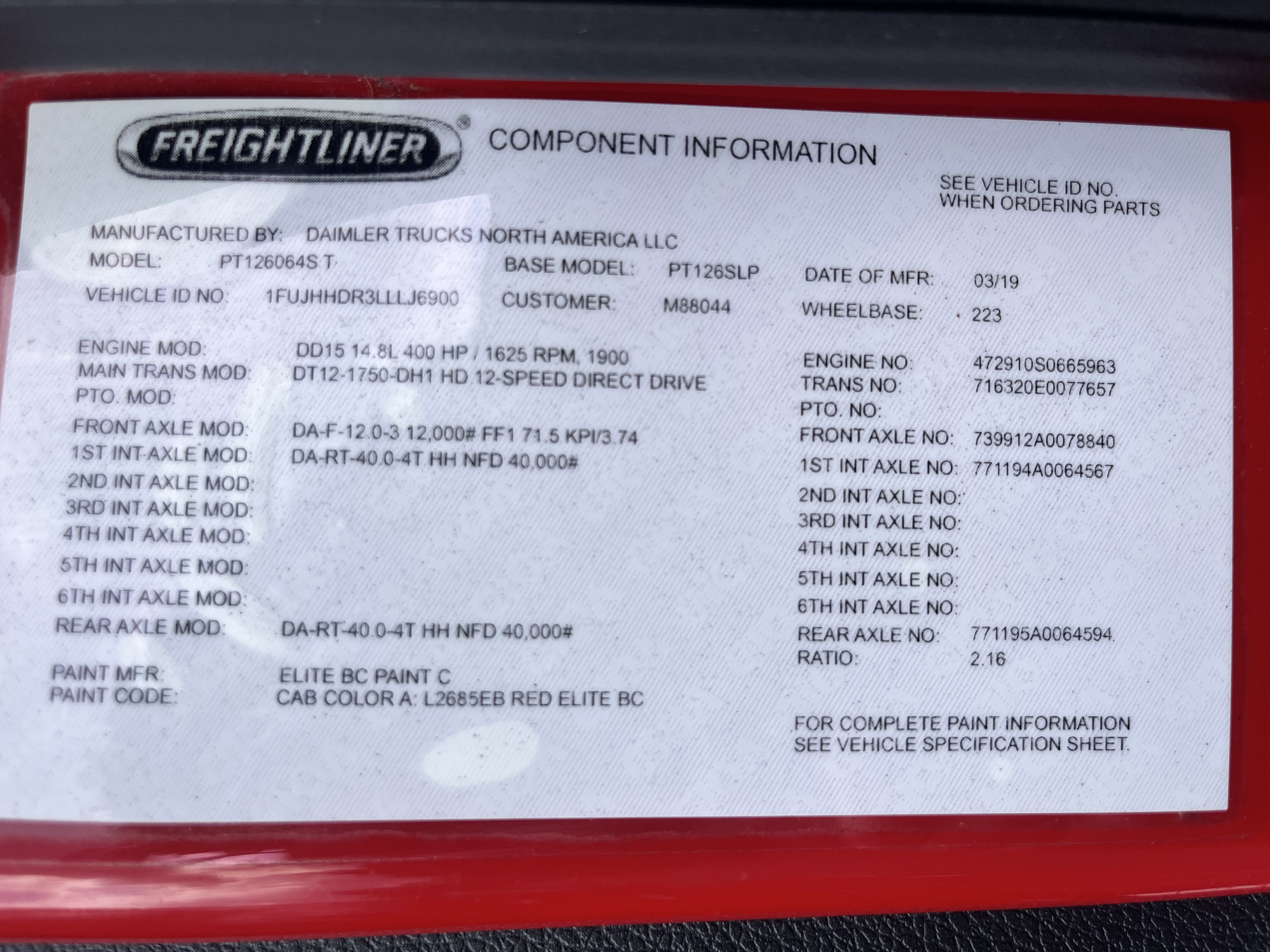 2020 FREIGHTLINER CASCADIA 126SLP - image 20