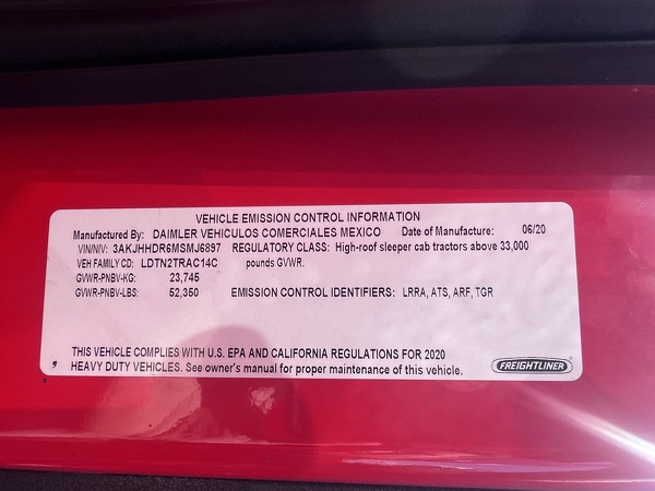 FREIGHTLINER CASCADIA 126SLP 2021