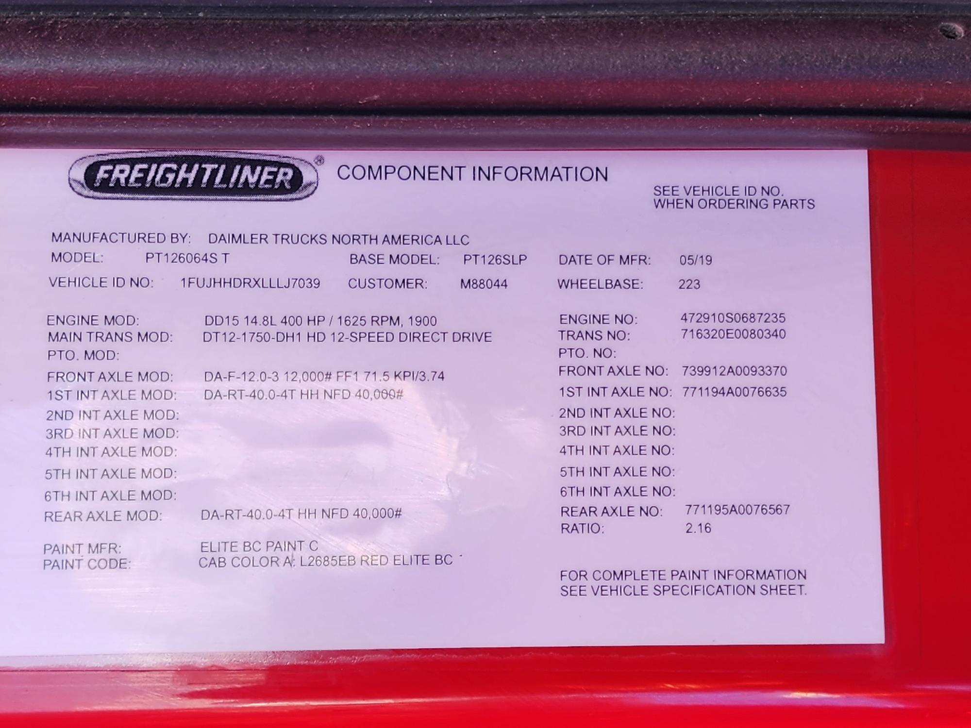 2020 FREIGHTLINER CASCADIA 126SLP - image 20