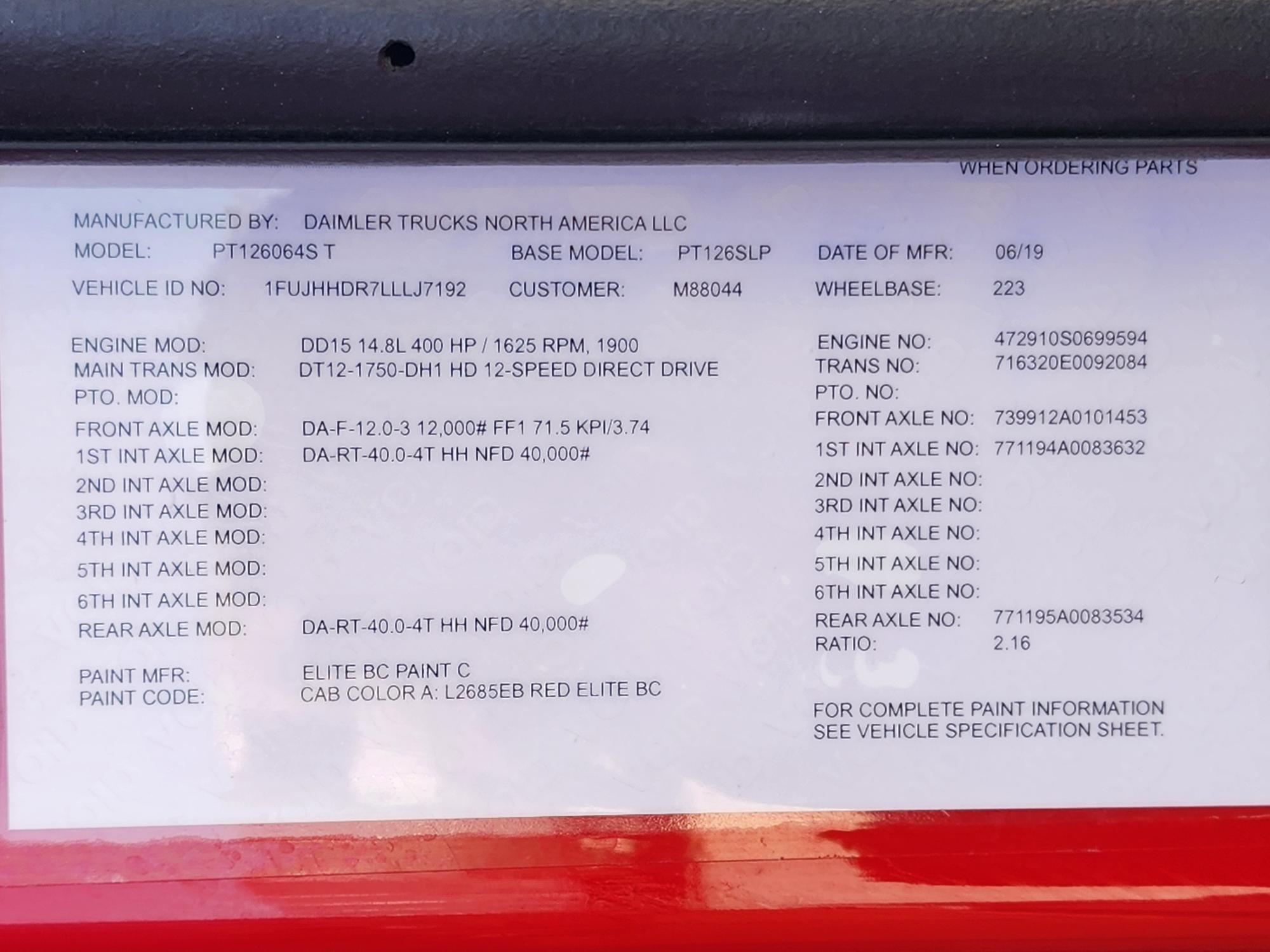 2020 FREIGHTLINER CASCADIA 126SLP - image 24