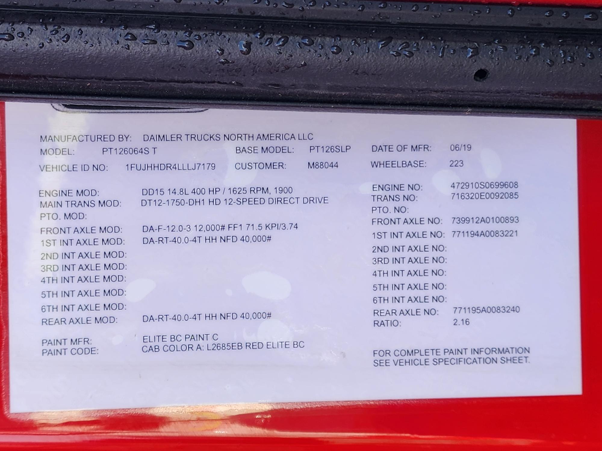 2020 FREIGHTLINER CASCADIA 126SLP - image 23