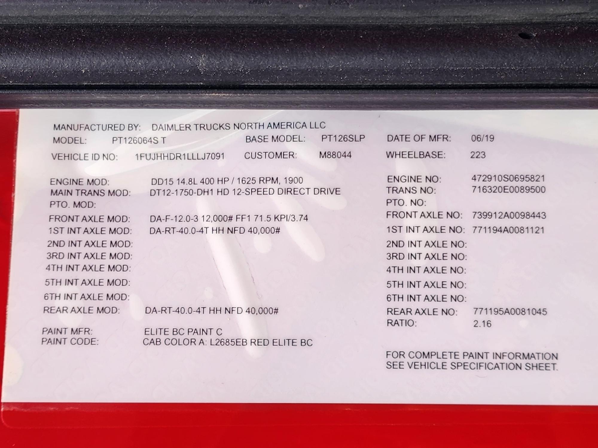 2020 FREIGHTLINER CASCADIA 126SLP - image 23