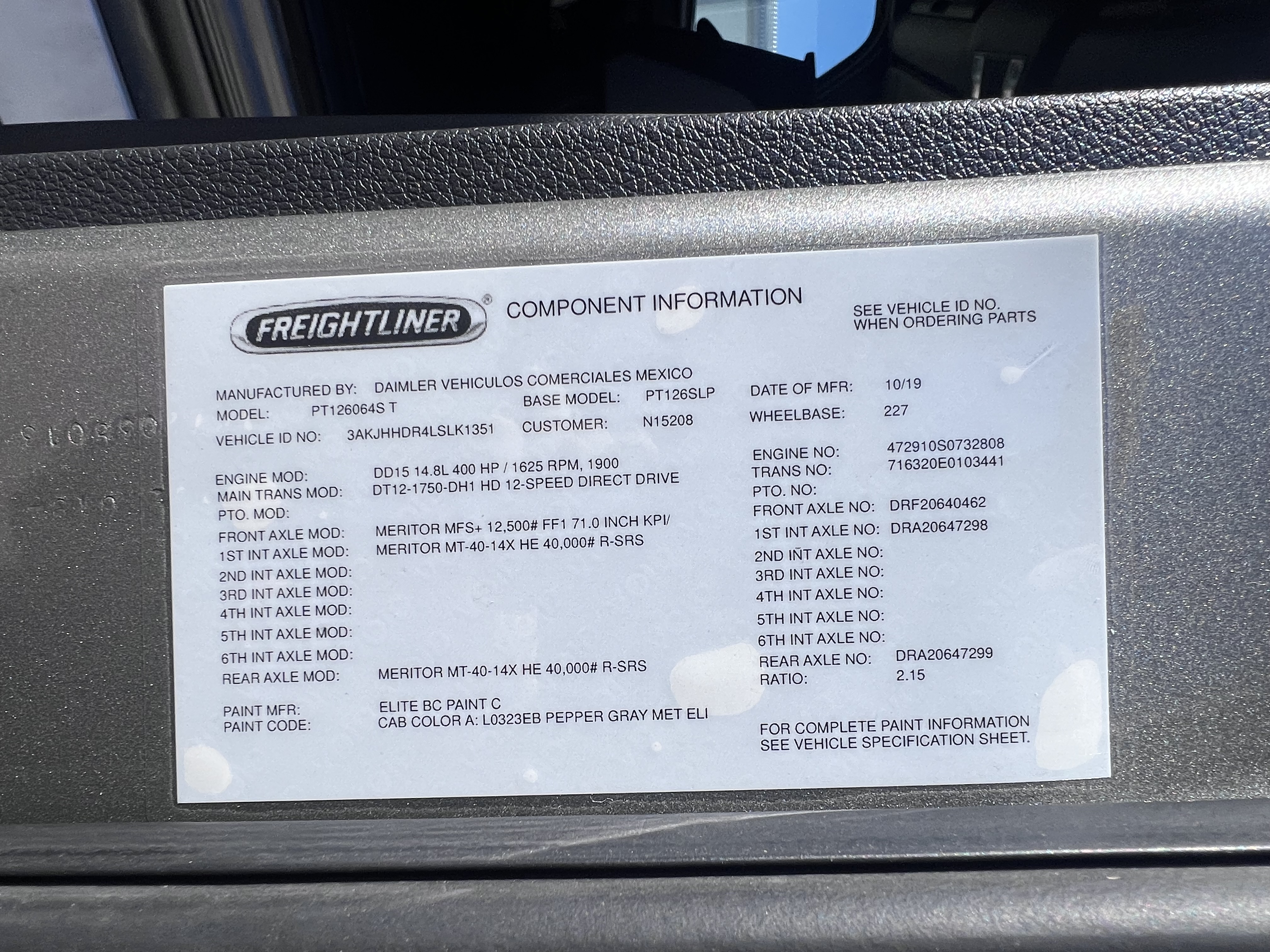2020 FREIGHTLINER CASCADIA 126SLP - image 26