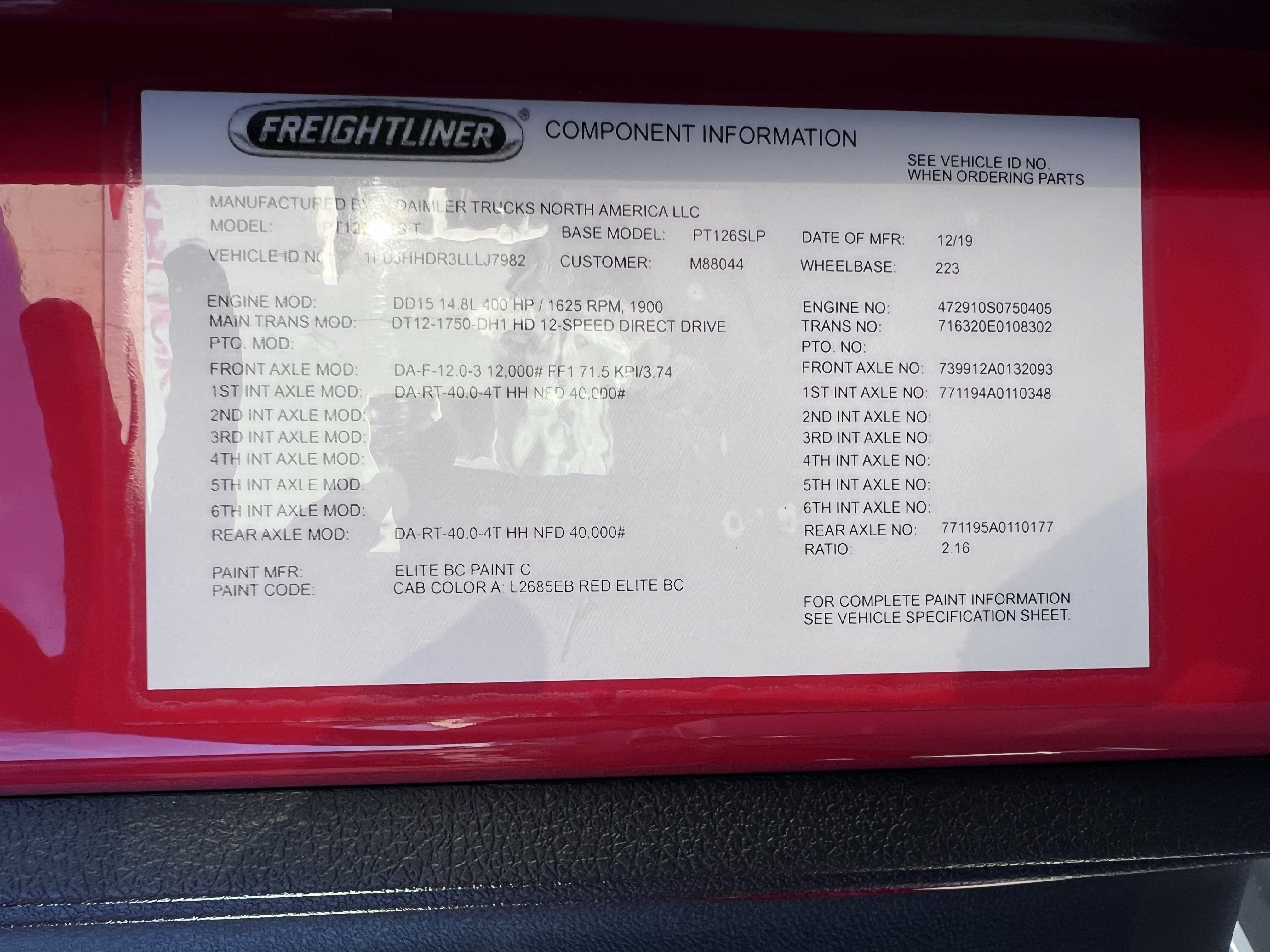 2020 FREIGHTLINER CASCADIA 126SLP - image 26