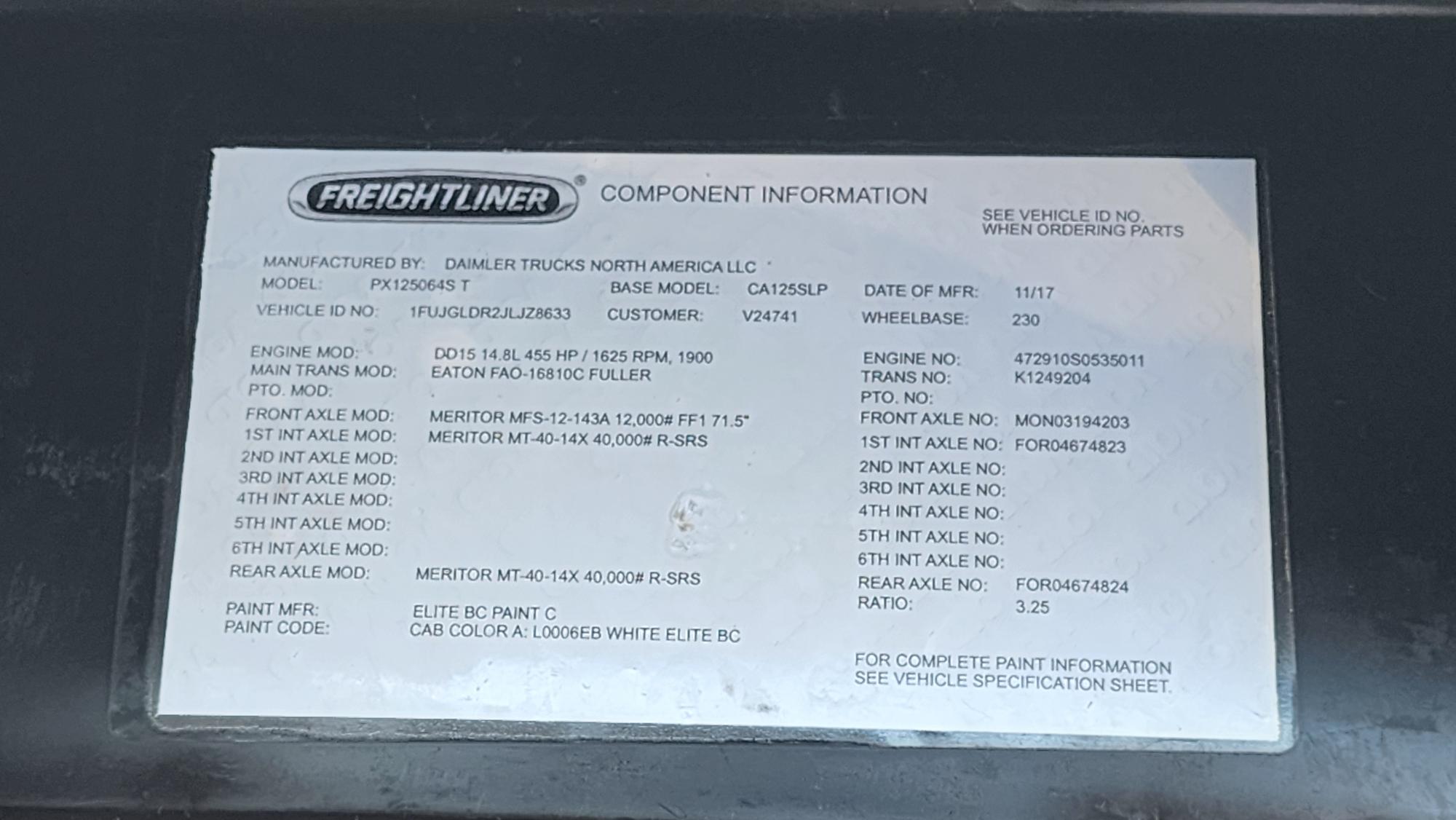 2018 FREIGHTLINER CASCADIA 125SLP - image 17