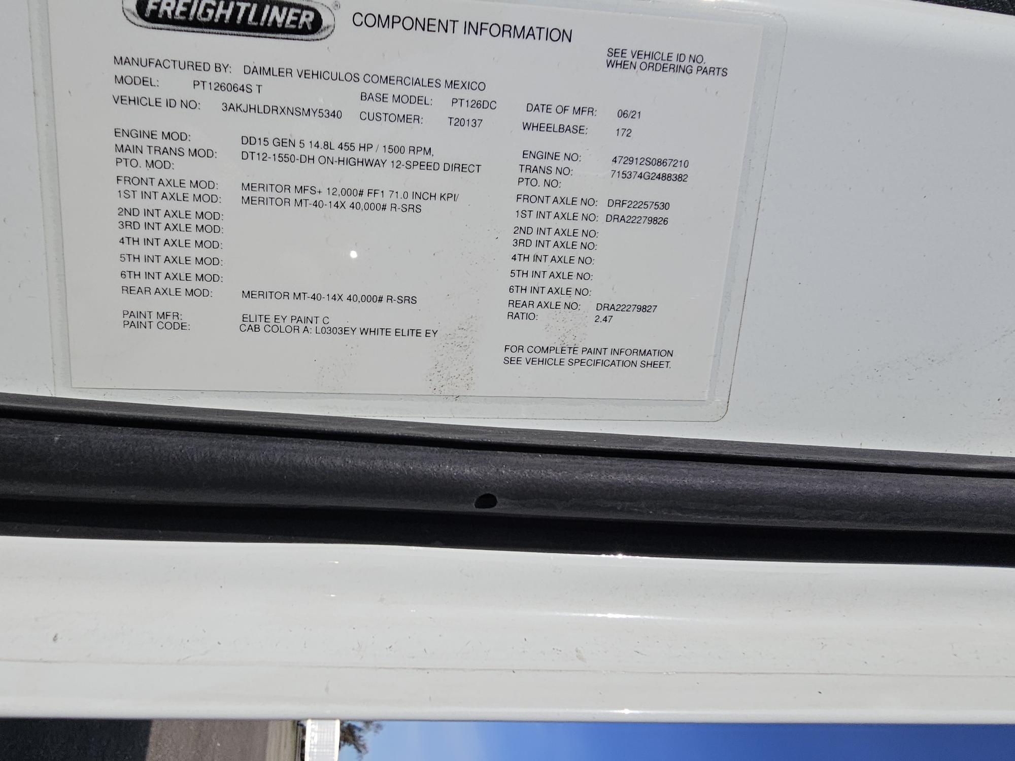 2022 FREIGHTLINER CASCADIA 126DC - image 7