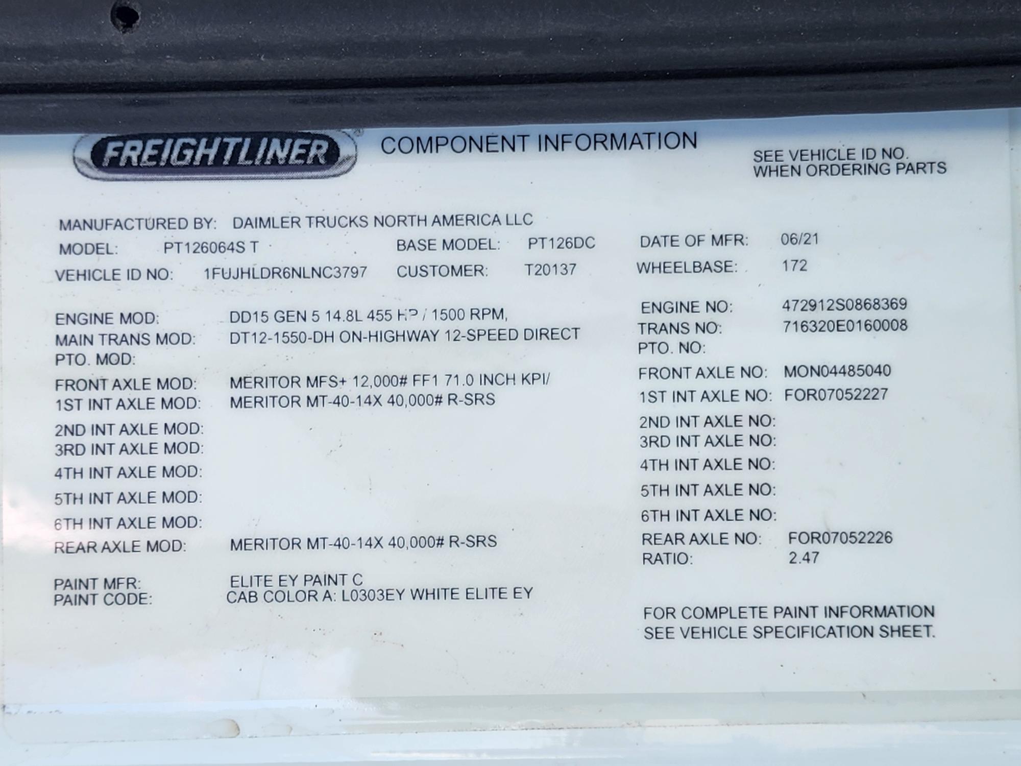 2022 FREIGHTLINER CASCADIA 126DC - image 18