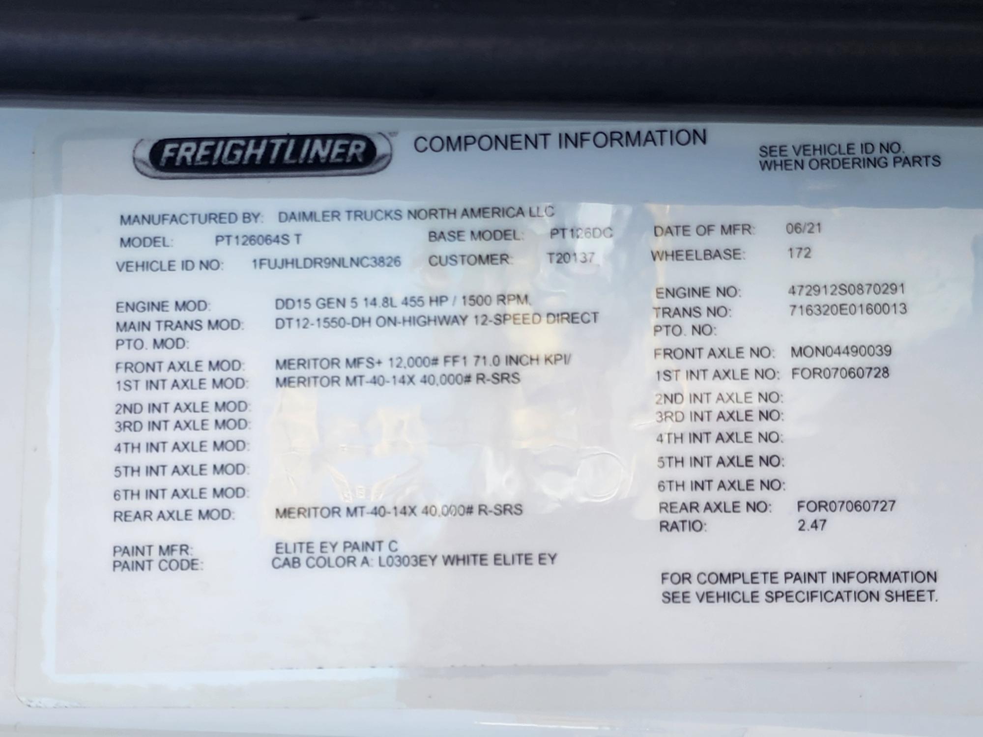 2022 FREIGHTLINER CASCADIA 126DC - image 20