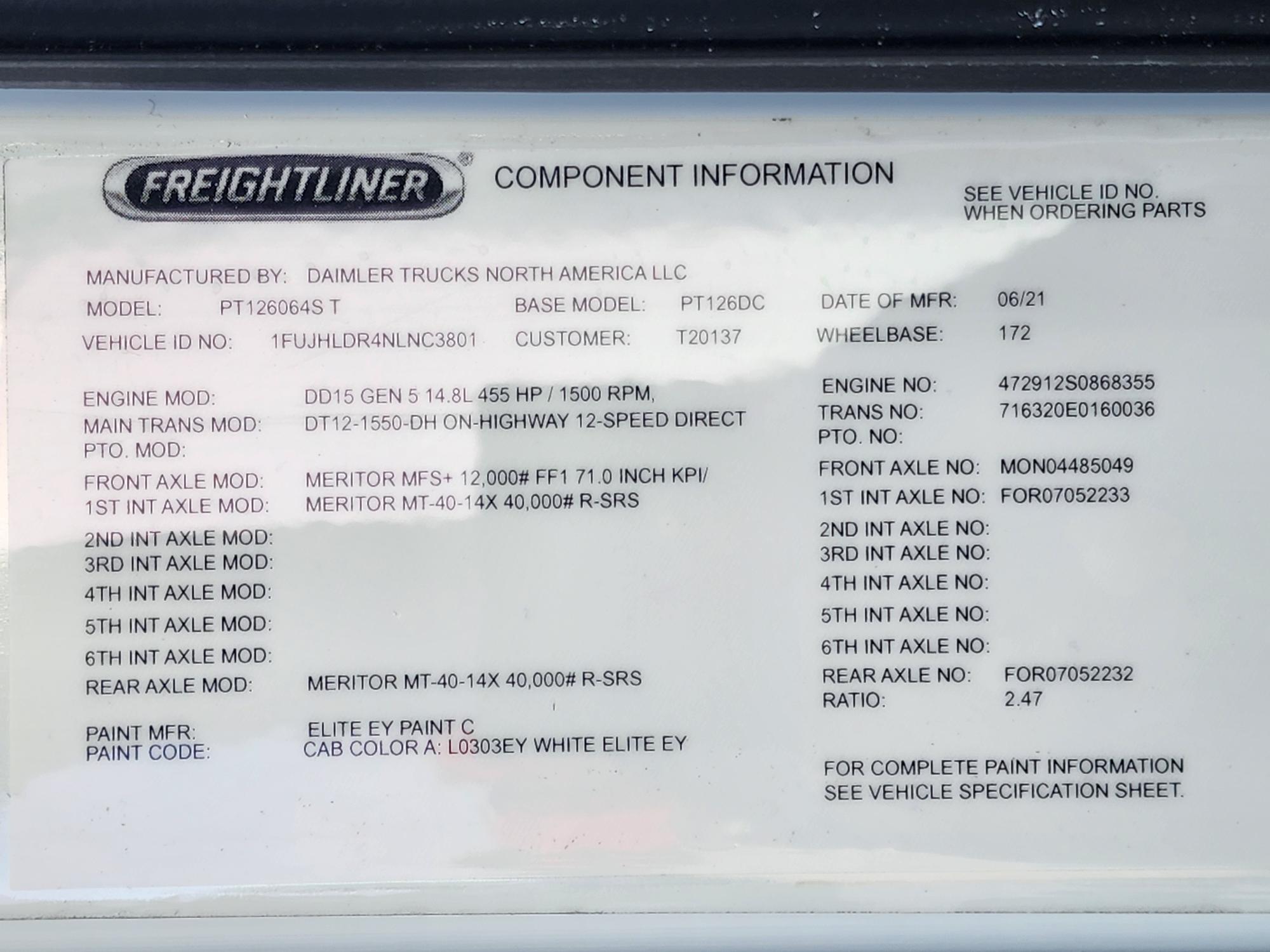 2022 FRIGHTLINER CASCADIA 126DC — photo 19