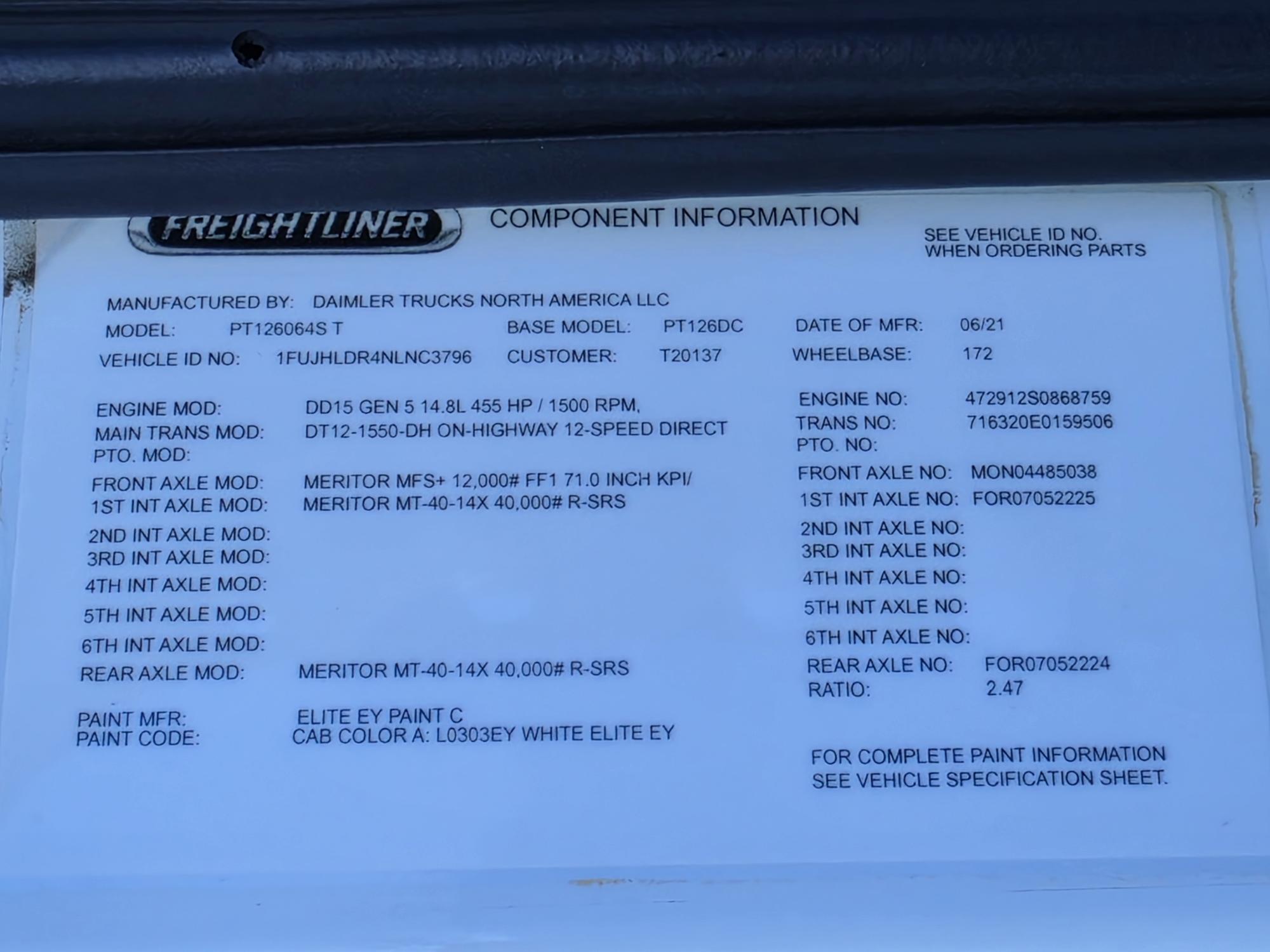 2022 FREIGHTLINER CASCADIA 126DC - image 23