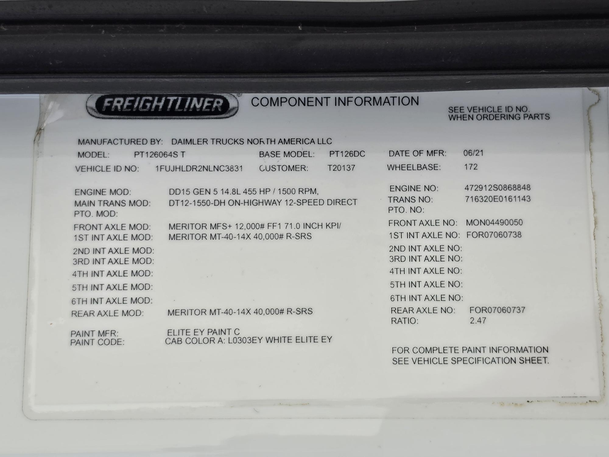 2022 FREIGHTLINER CASCADIA 126DC - image 23